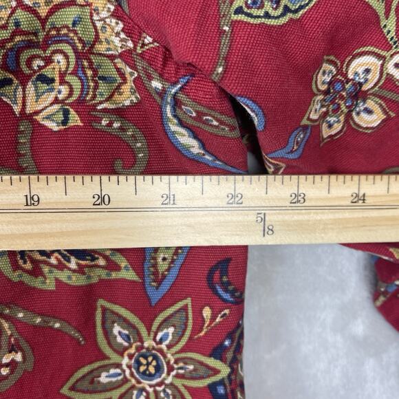 Vtg Appleseeds Women's P/L Burgundy Paisley Corduroy Shacket Boho Twee Phoebe - Picture 10 of 15